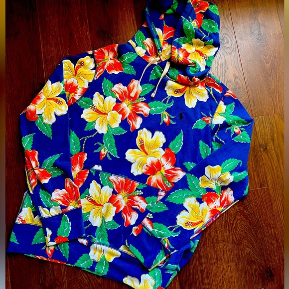 Polo Ralph Lauren Other - Polo Ralph Lauren Hoodie Hawaiian Print Large